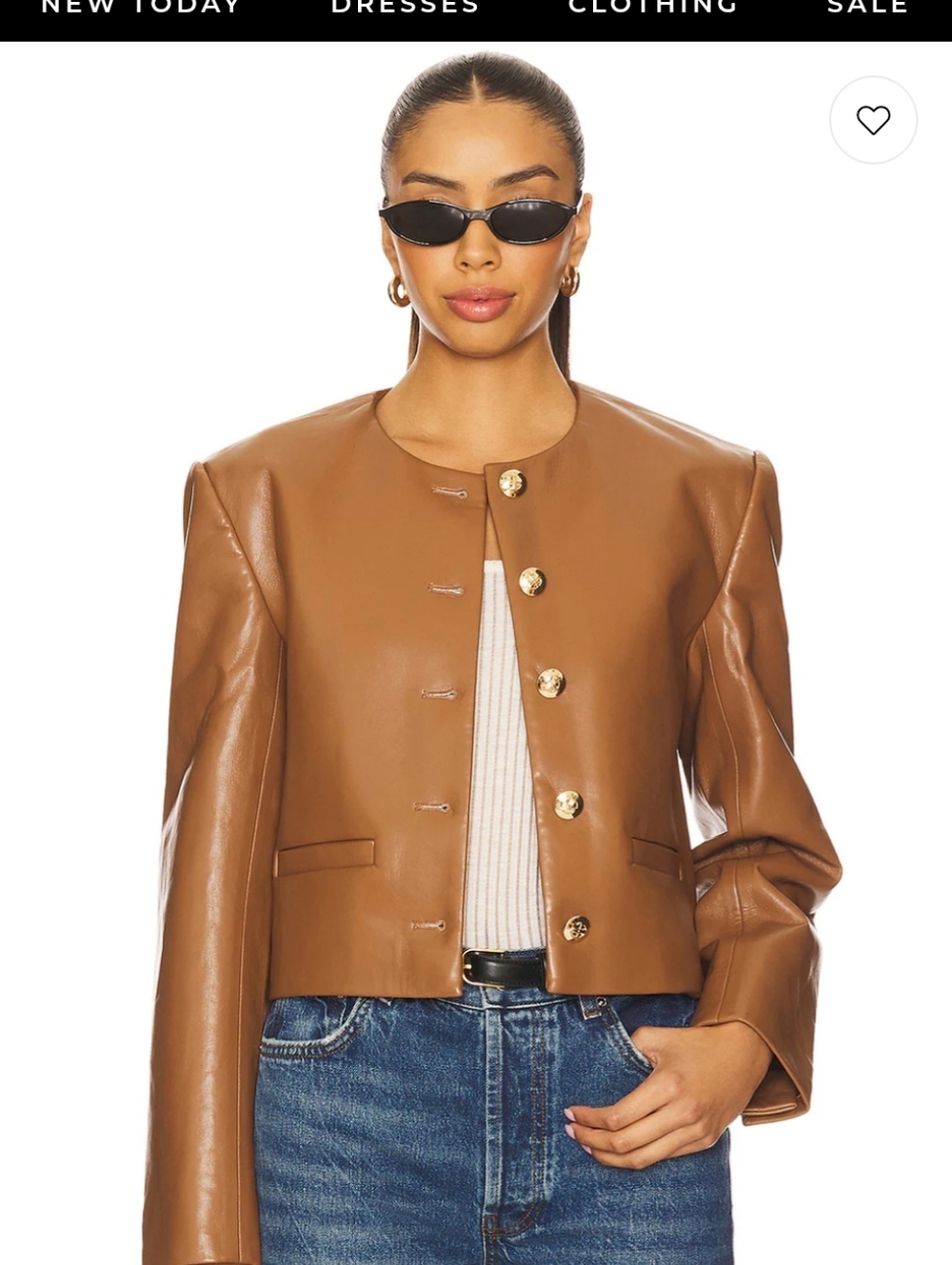 Anine Bing Faux Leather Light Brown Jacket